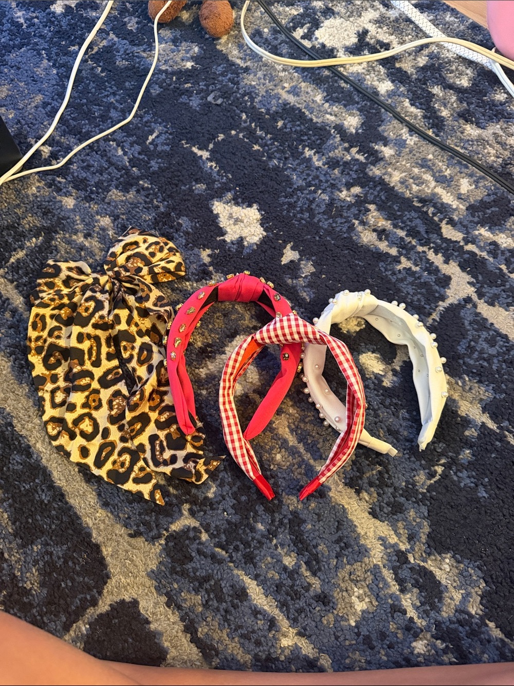 Kids Fashion Headband Set – Red, White, Leopard Print